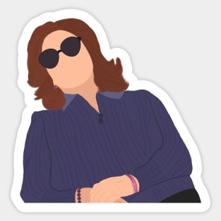 emily glasses meme fanart Sticker